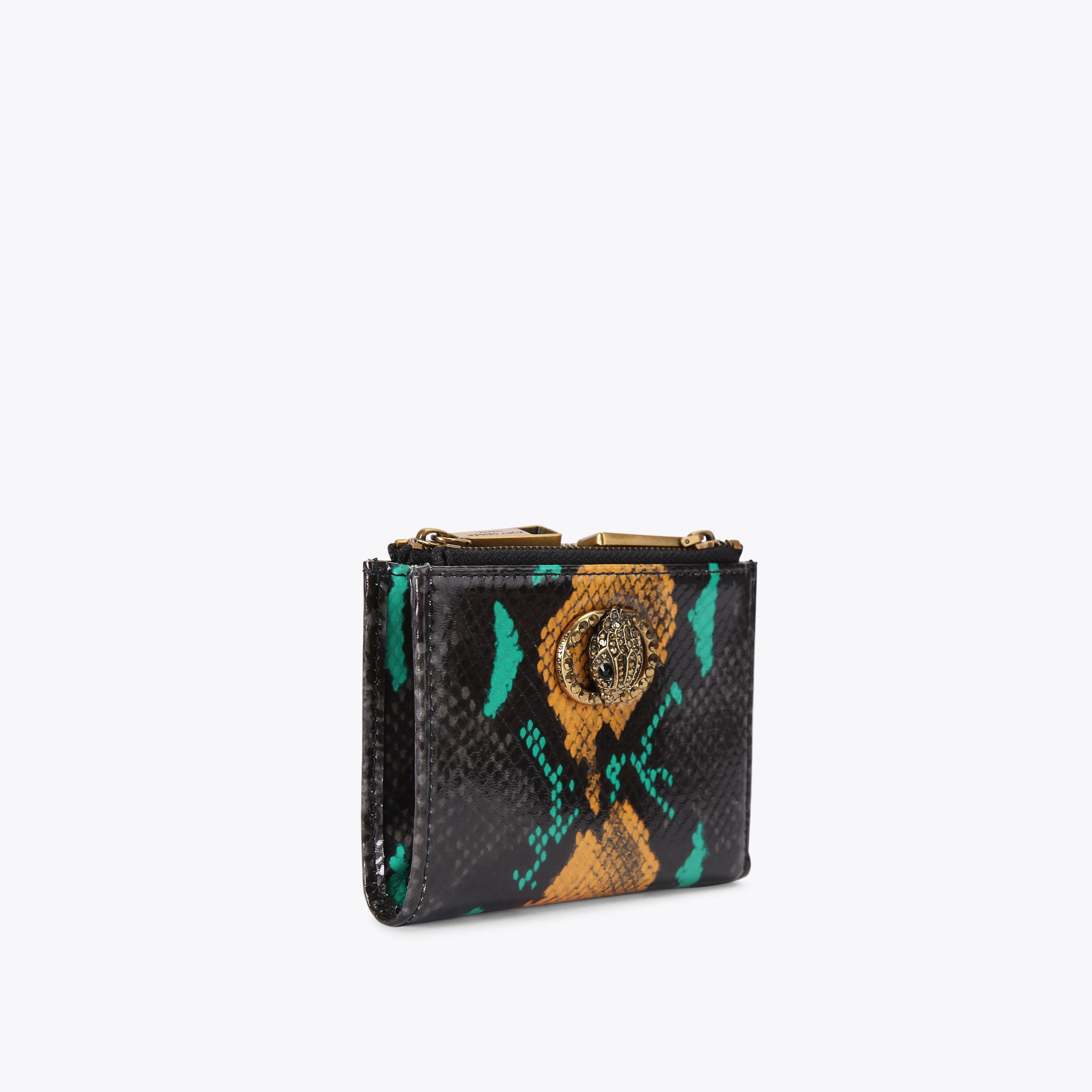 CHELSEA MINI PURSE Snake Print Gold Card Wallet by KURT GEIGER LONDON