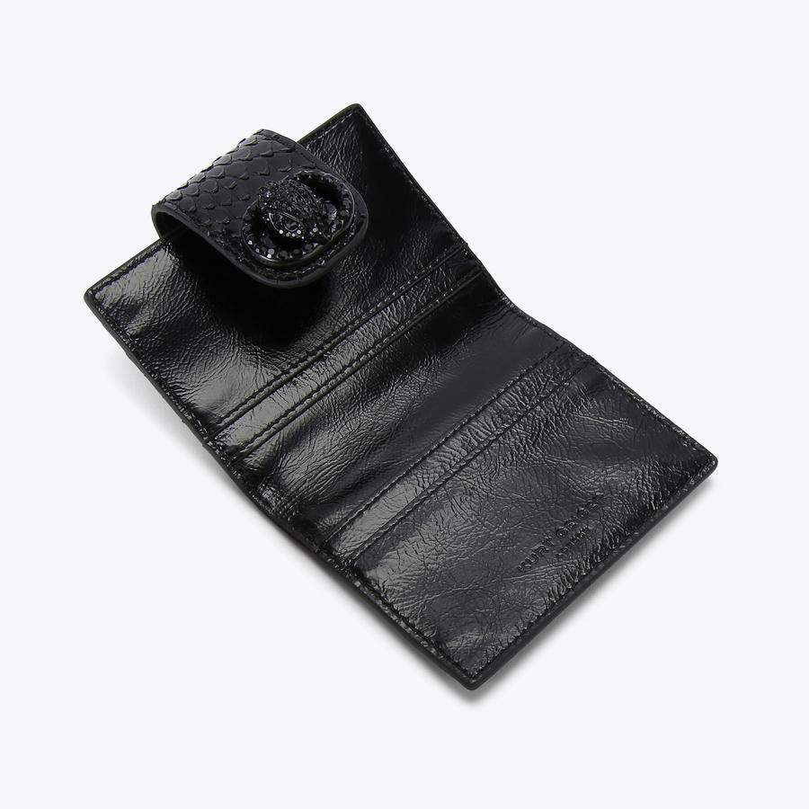 CHELSEA MULTI CARD DR Black Lizard Card Wallet by KURT