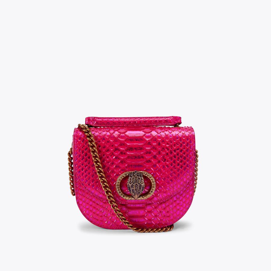 Kerry.G PSA9 63枚 CHELSEA SADDLE BAG Metallic Fuchsia Cross Body Bag by KURT