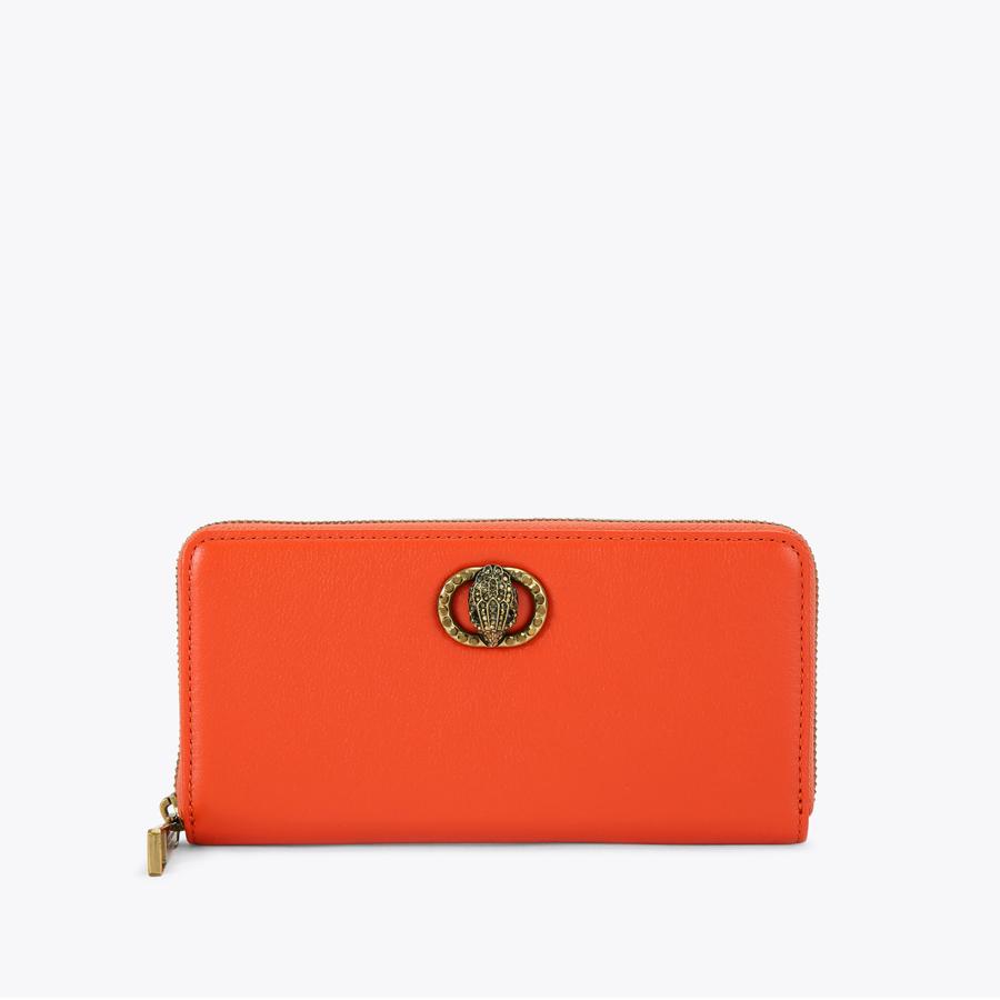 Chelsea Orange Leather Zip Wallet | Kurt Geiger