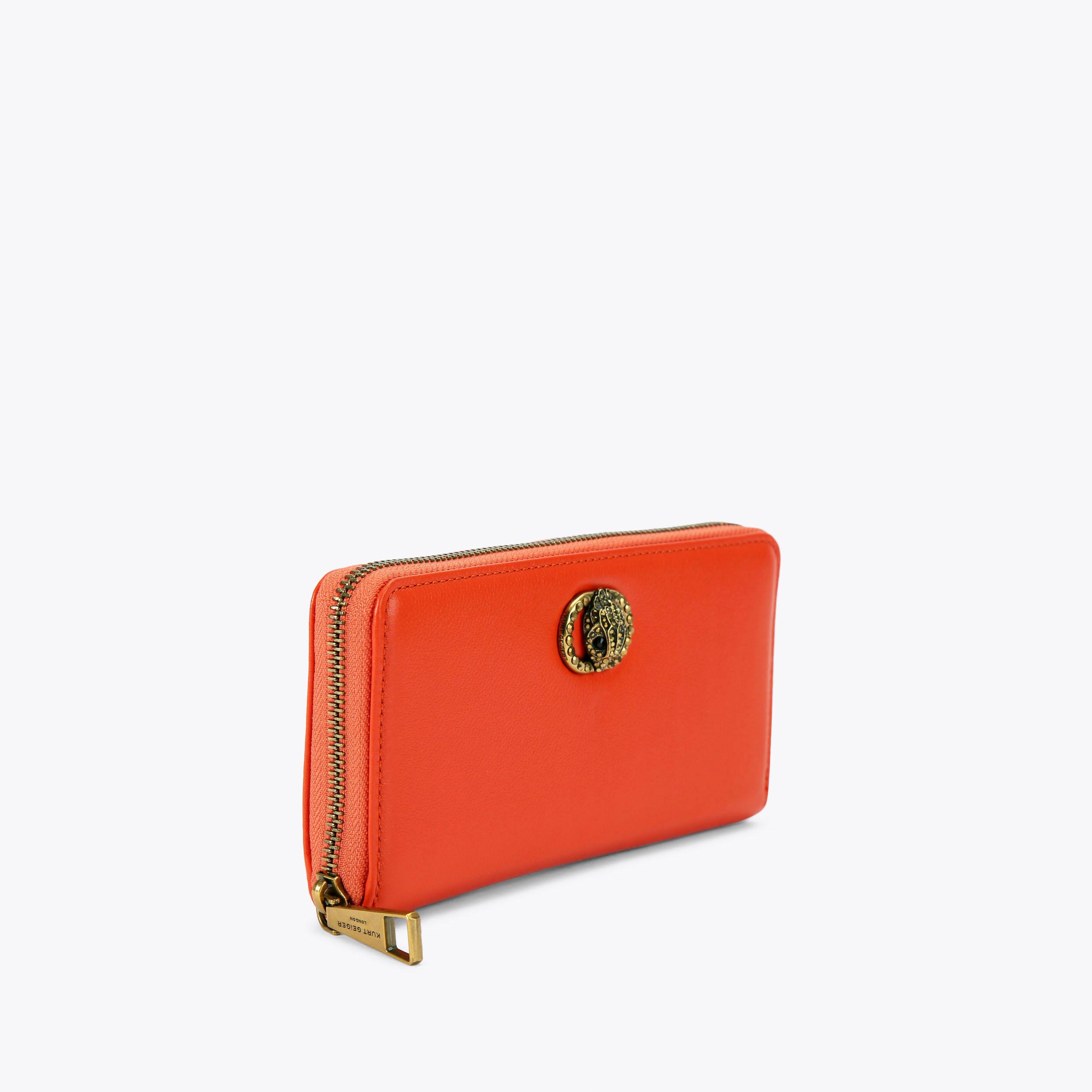 Chelsea Orange Leather Zip Wallet | Kurt Geiger