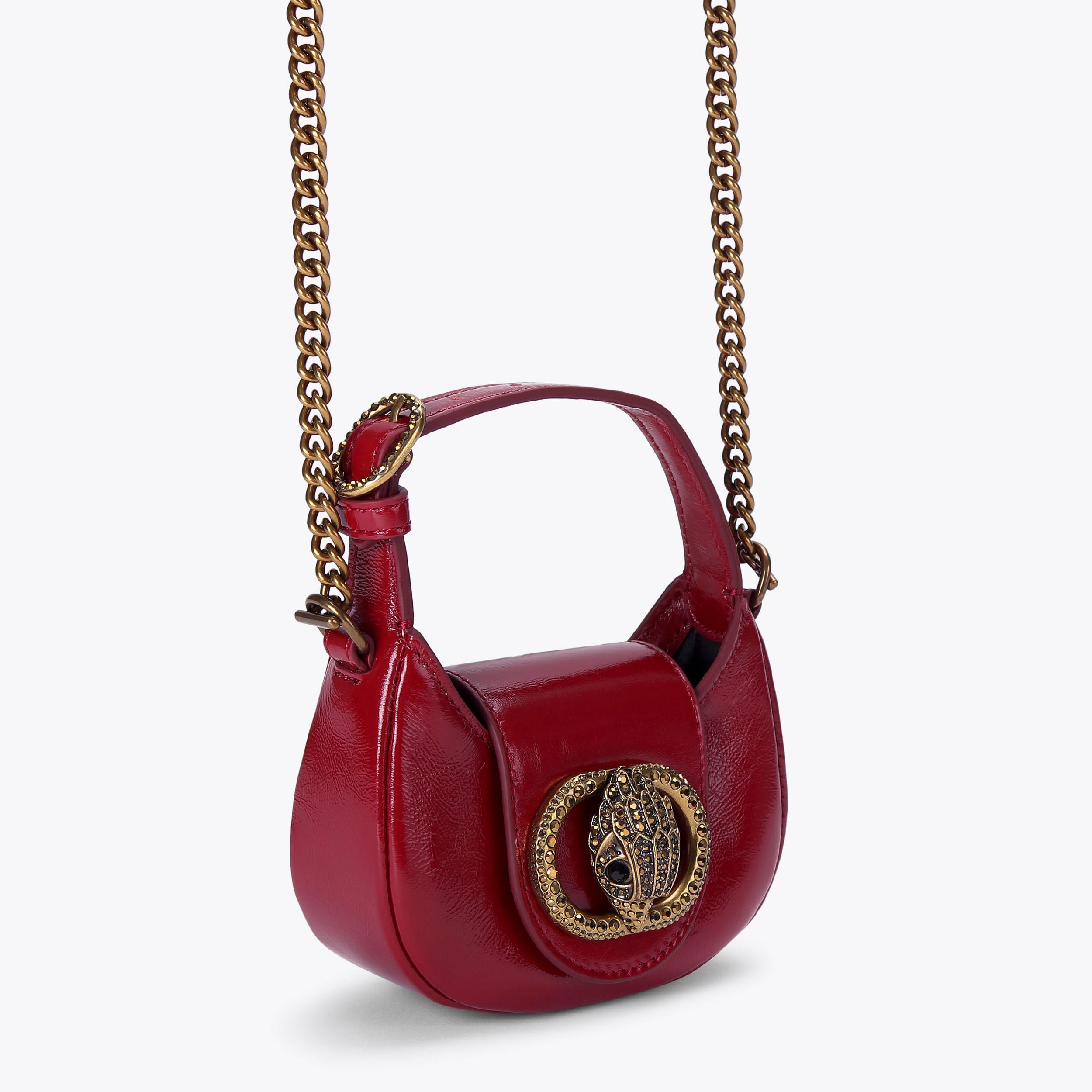 MICRO CHELSEA HOBO Red Top Handle Cross Body Bag by KURT