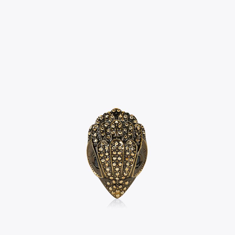 MICRO EAGLE CLUTCH Antiqued Brass Cross Body Clutch by KURT