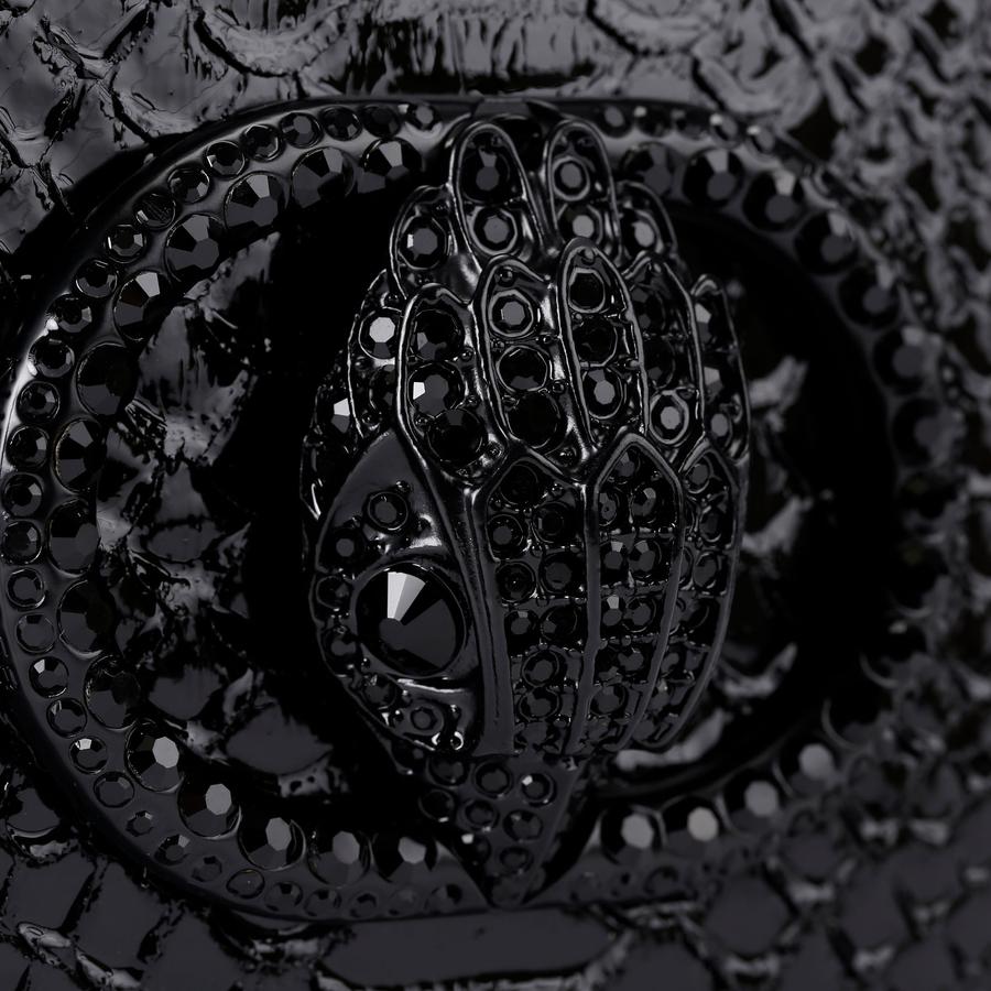 SM CHELSEA CAMERA BAG DR Black Lizard Drench Camera Purse by
