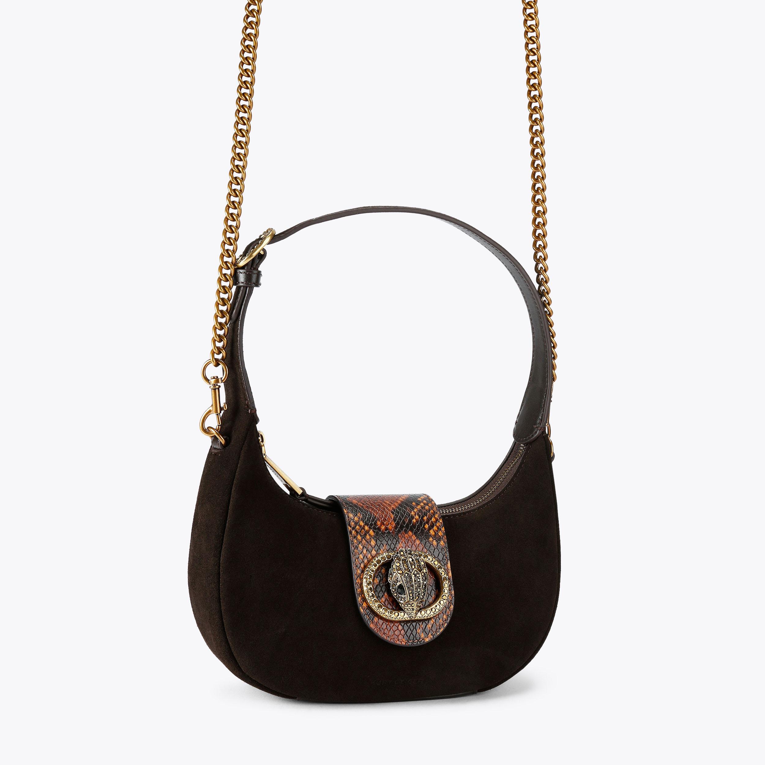 CHELSEA SM HOBO XBODY DR Black Cross Body Purse by KURT GEIGER LONDON