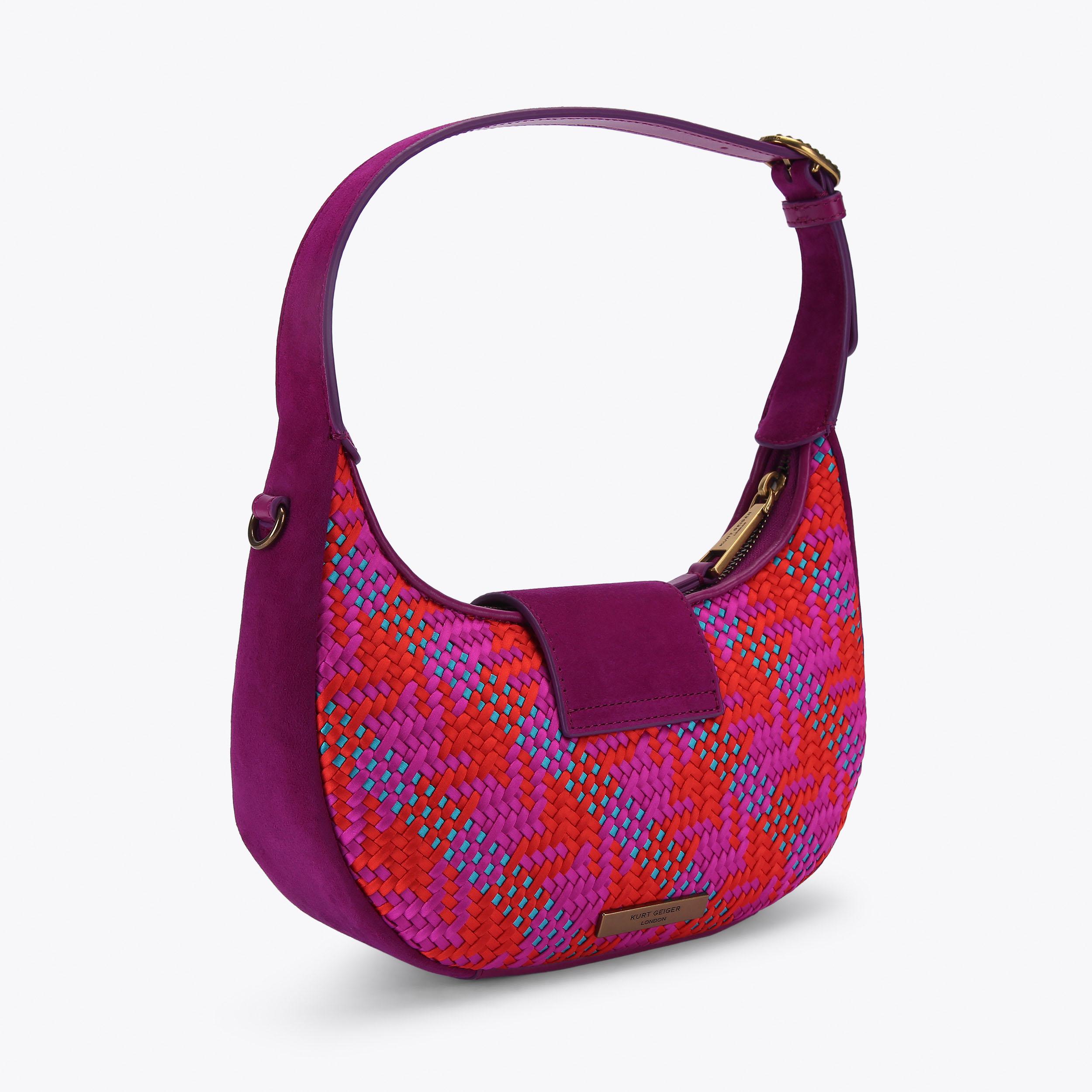 ★LOTSYOU★ lotsyou_Barbie Hobo Bag Pink BRIGHT PINK - Large Hobo Bag, Soft Leather Hobo Bag, Soft