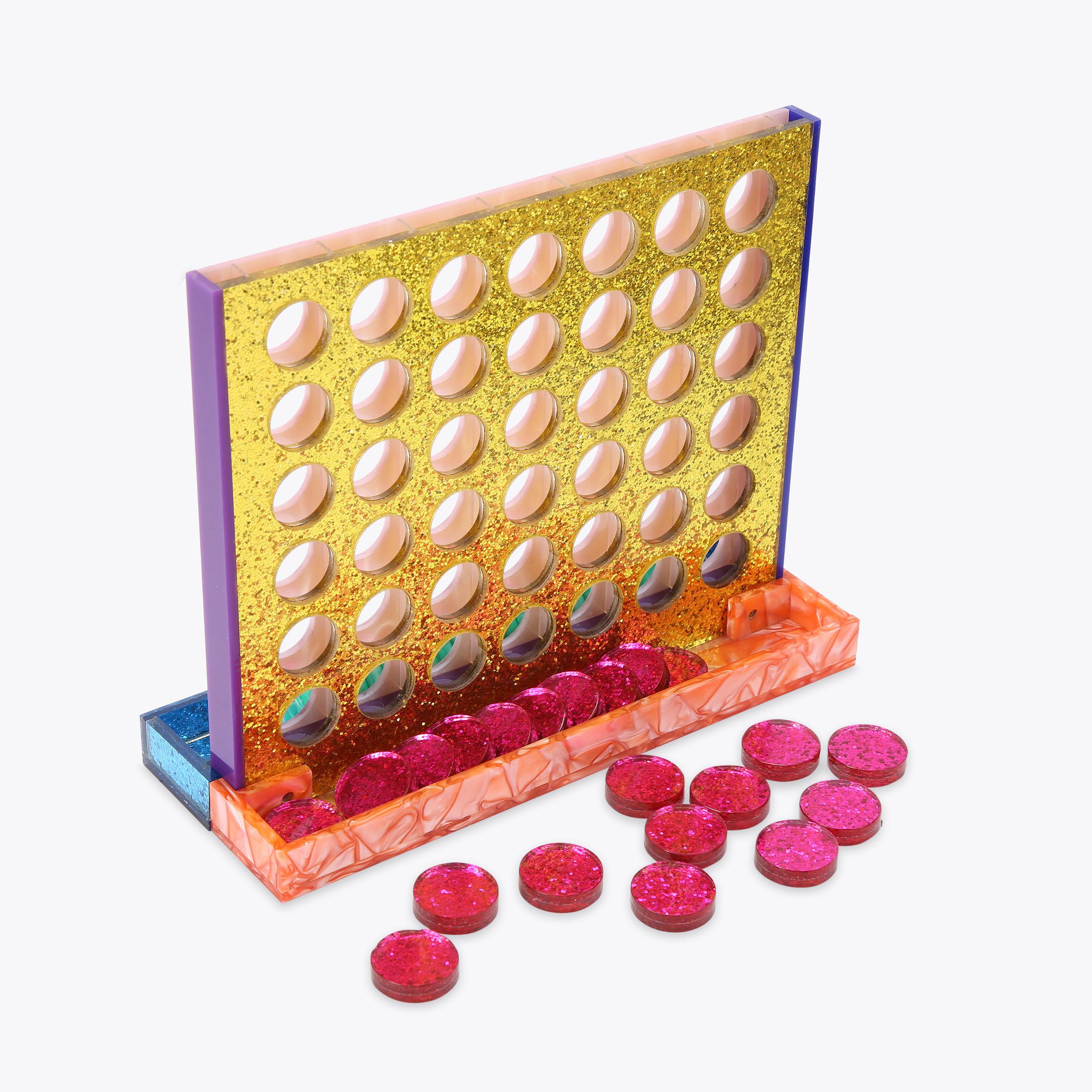 Glitter Perspex Connect Four Game | Kurt Geiger