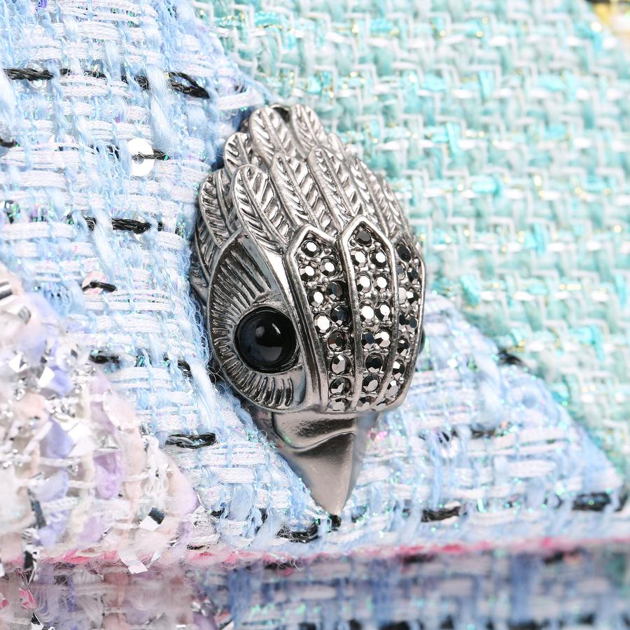 TWEED KENSINGTON BAG Tweed Cross Body Bag by KURT GEIGER LONDON