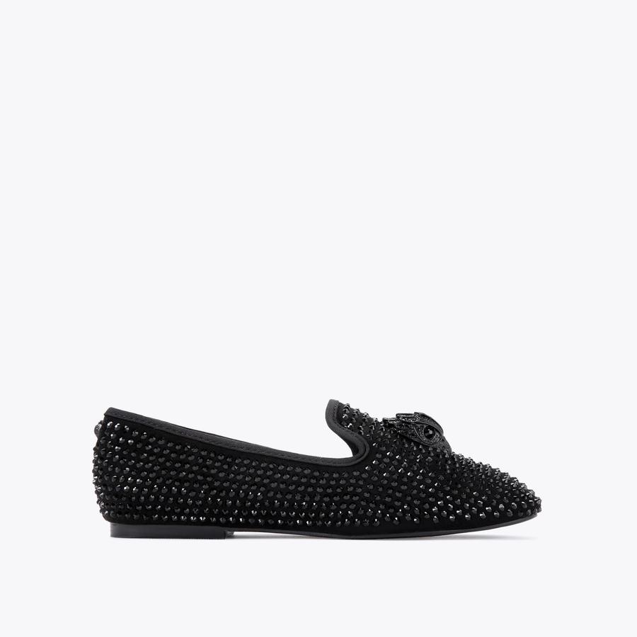 KENSINGTON EAGLE LOAFER Black Crystal Slip On Loafer by KURT