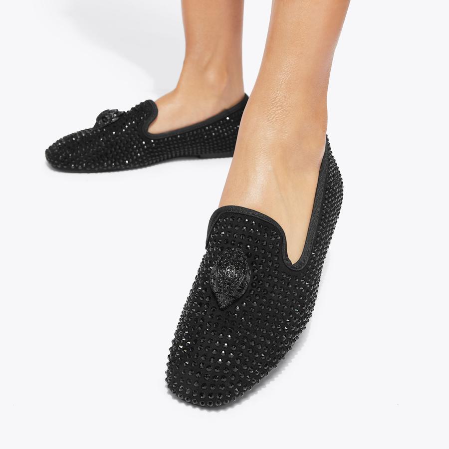 KENSINGTON EAGLE LOAFER Black Crystal Slip On Loafer by KURT