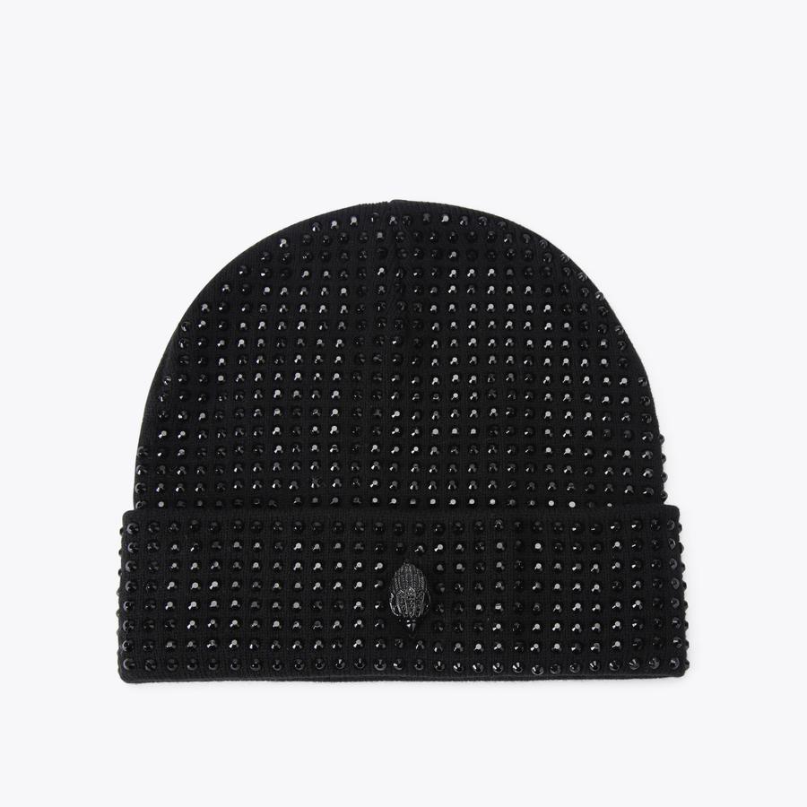 CRYSTAL EAGLE BEANIE Black Crystal Beanie Hat by KURT GEIGER LONDON