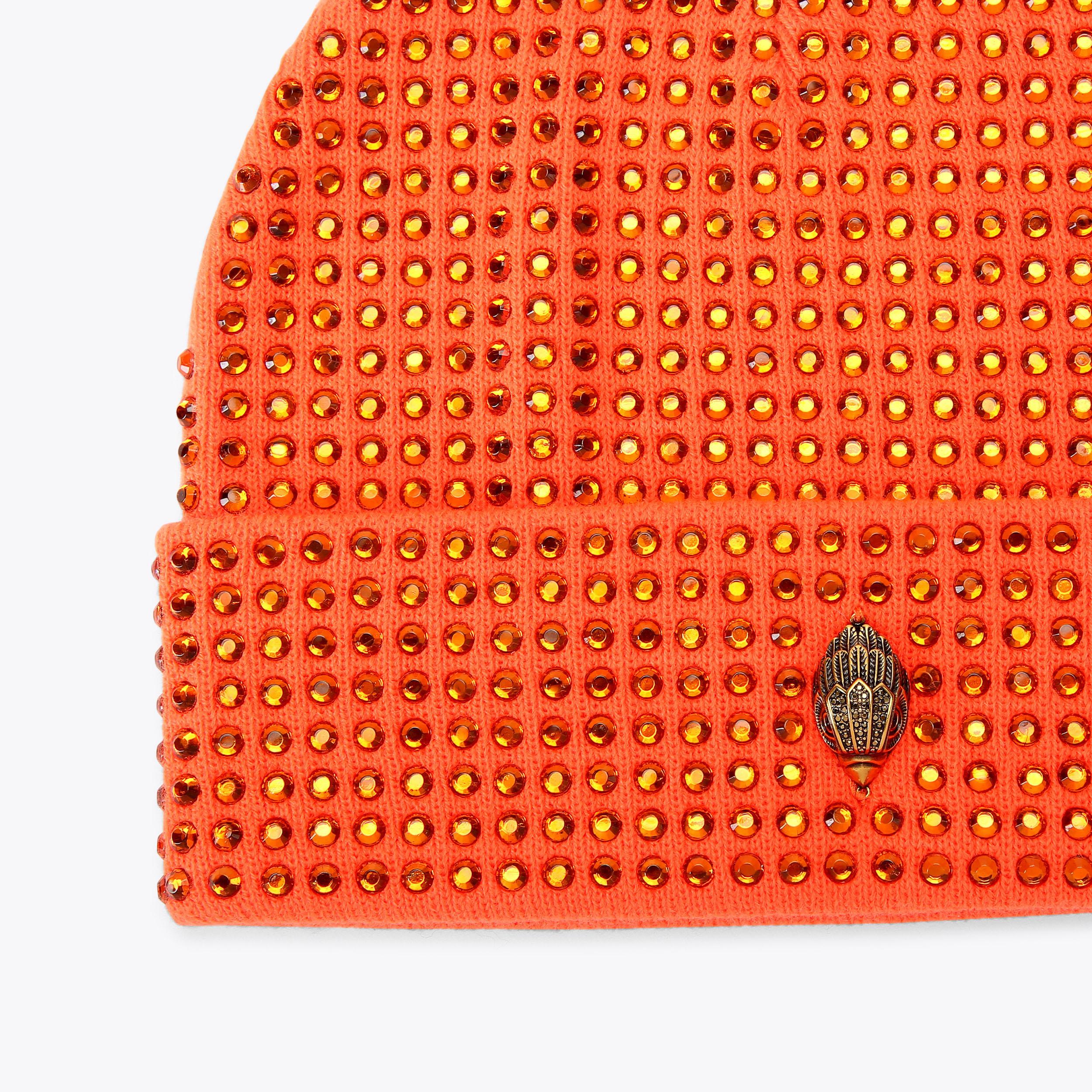 CRYSTAL EAGLE BEANIE Orange Crystal Beanie Hat by KURT  display picture 3