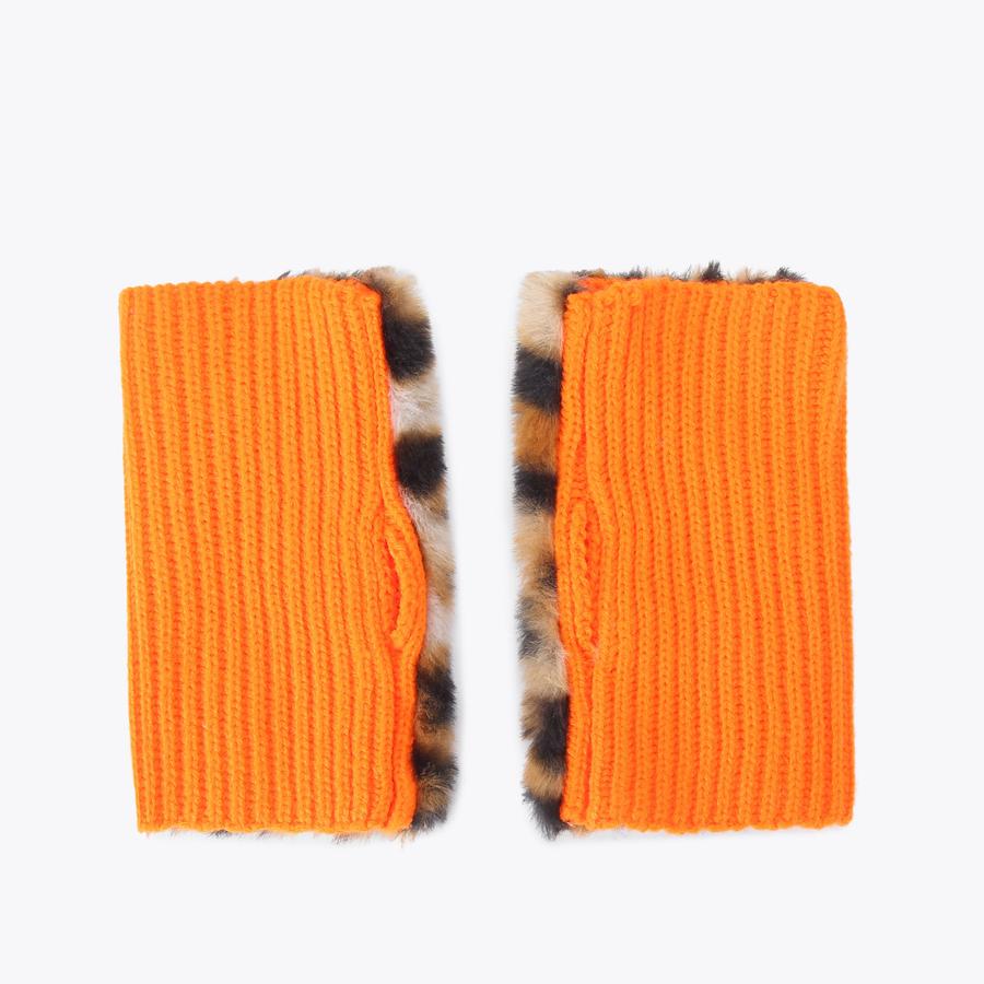 POPPY KNIT FINGERLESS Leopard Print Glove by KURT GEIGER LONDON