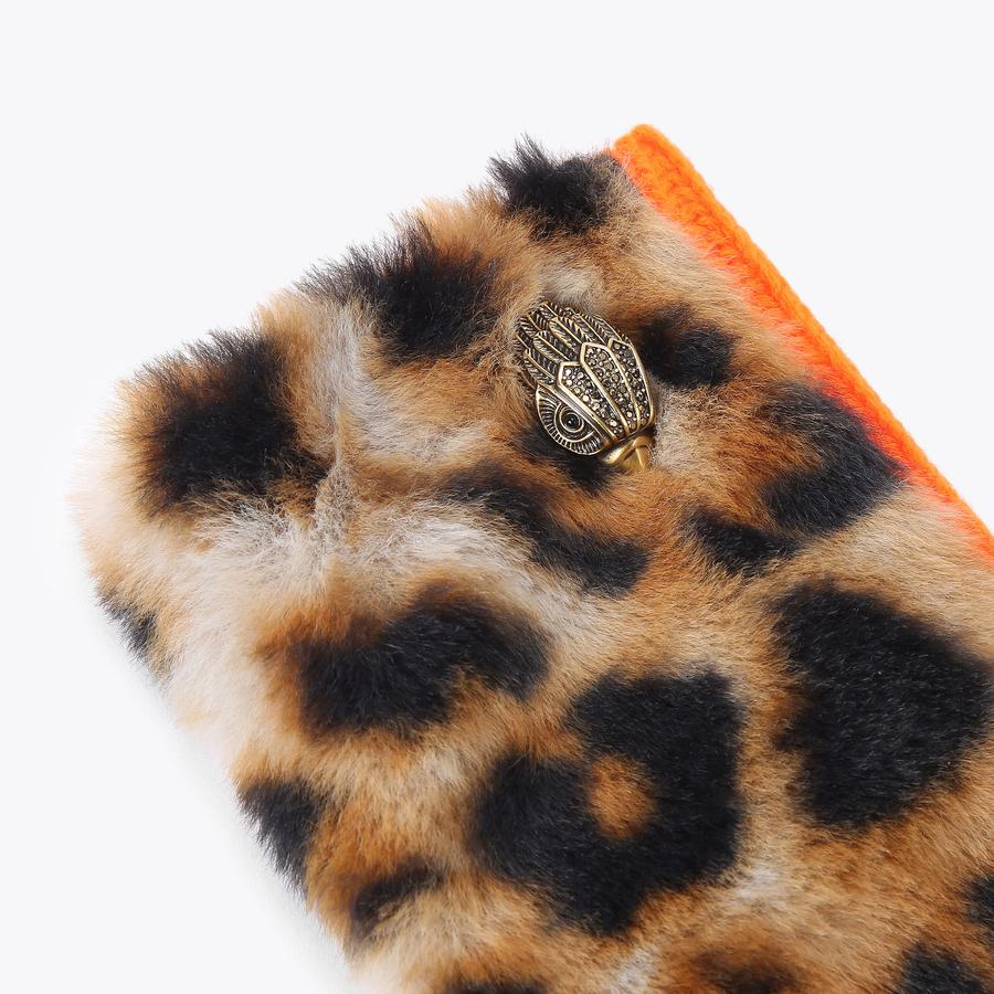 POPPY KNIT FINGERLESS Leopard Print Glove by KURT GEIGER LONDON POPPY KNIT FINGERLESS Leopard Print Glove by KURT GEIGER LONDON