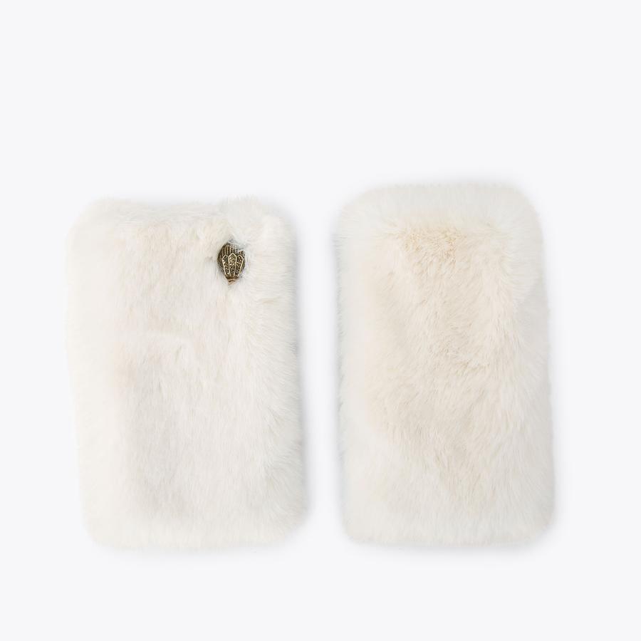POPPY KNIT FINGERLESS Bone Fingerless Gloves by KURT GEIGER