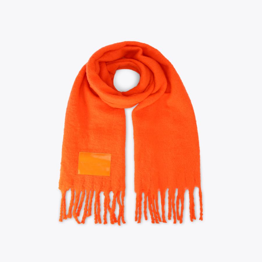 NKNIT マフラーshaggy logo KNIT long scarf NKNIT shaggy logo KNIT long scarf マフラー