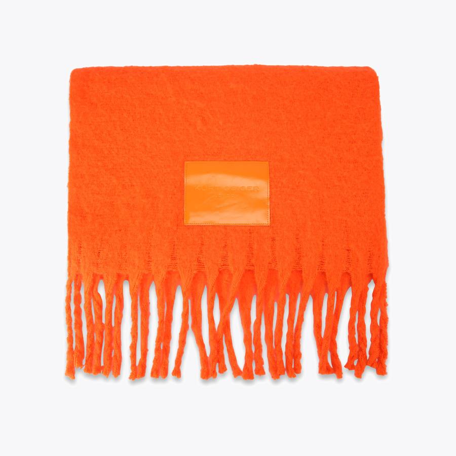 YARNDYE SCARF Orange Fabric Tassel Scarf by KURT GEIGER LONDON