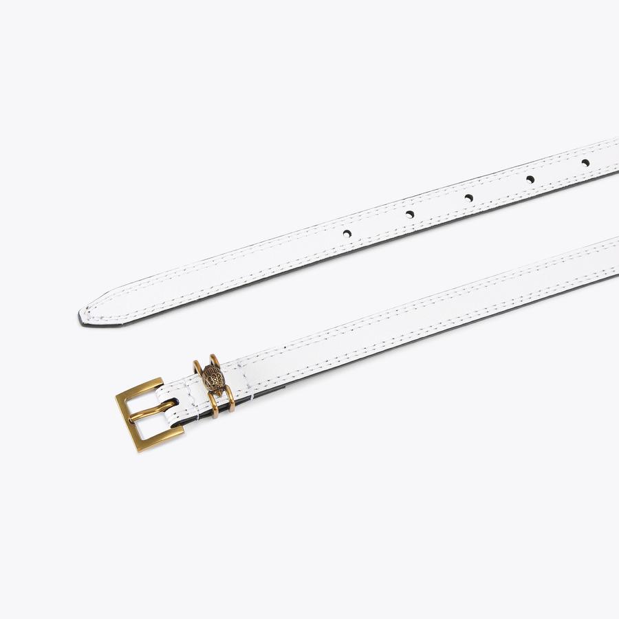 SHOREDITCH 15 BELT White Leather Belt by KURT GEIGER LONDON