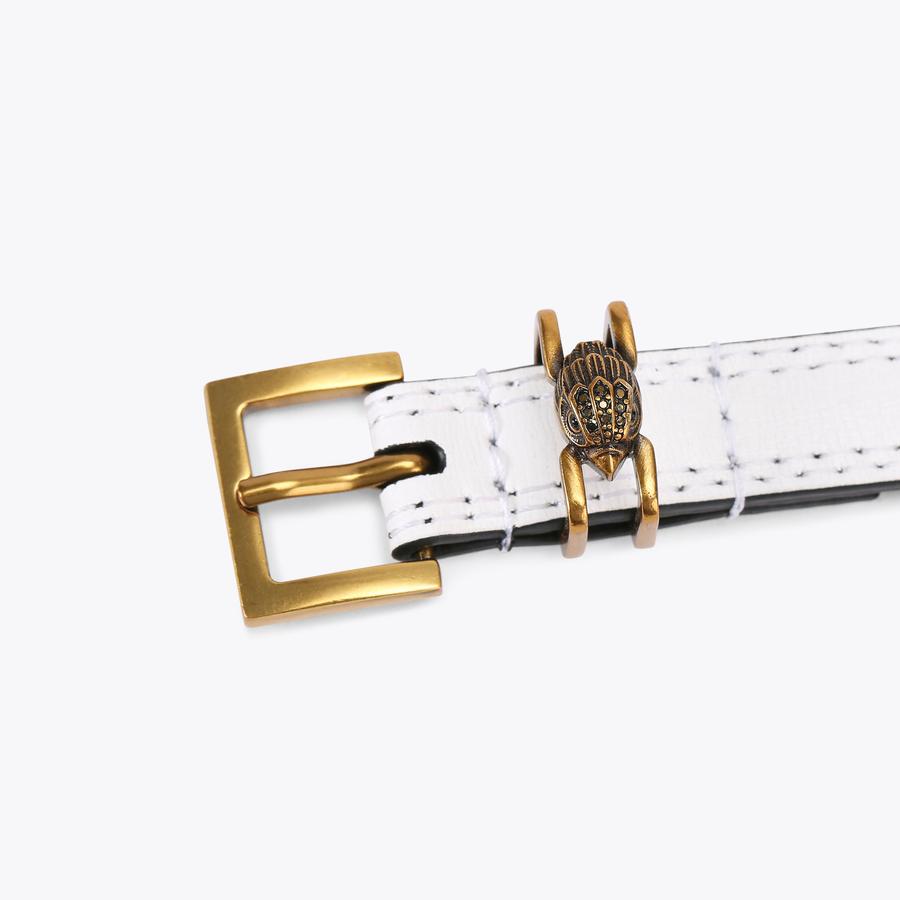 SHOREDITCH 15 BELT White Leather Belt by KURT GEIGER LONDON