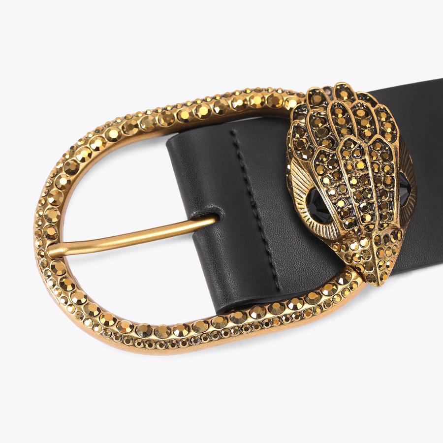 Mayfair 60 Black Leather Belt | Kurt Geiger