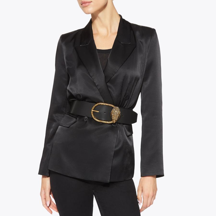 Mayfair 60 Black Leather Belt | Kurt Geiger display picture 2