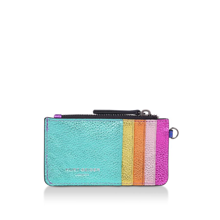 ★DE MERIEL★ Strap Card Wallet_4Colors Michael Kors Lady Large Rainbow Double Zip Wallet Clutch