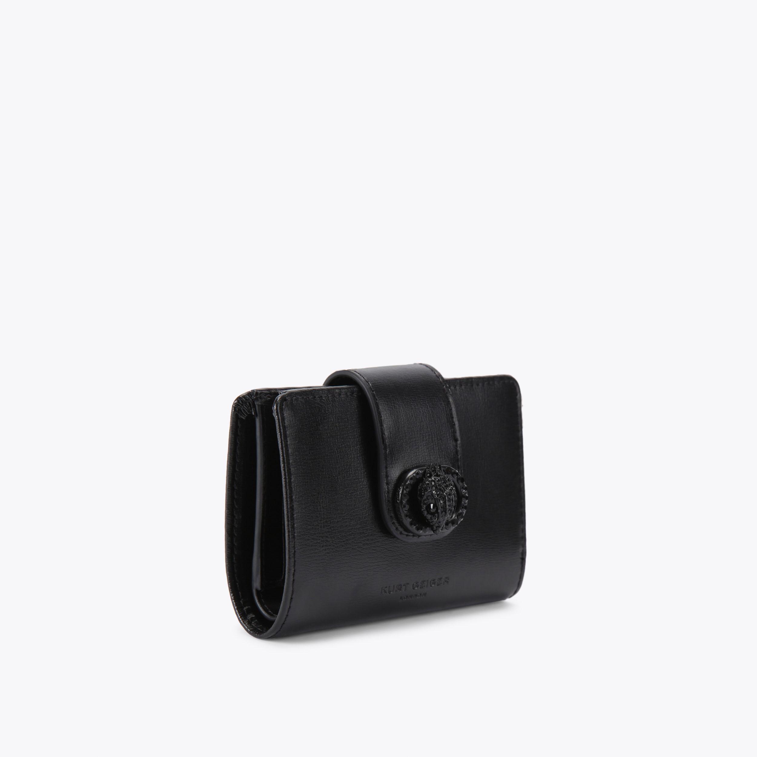 TEN×HOS WALLET BLACK Card Wallet Black Leather 10 Slots Compact Transparent