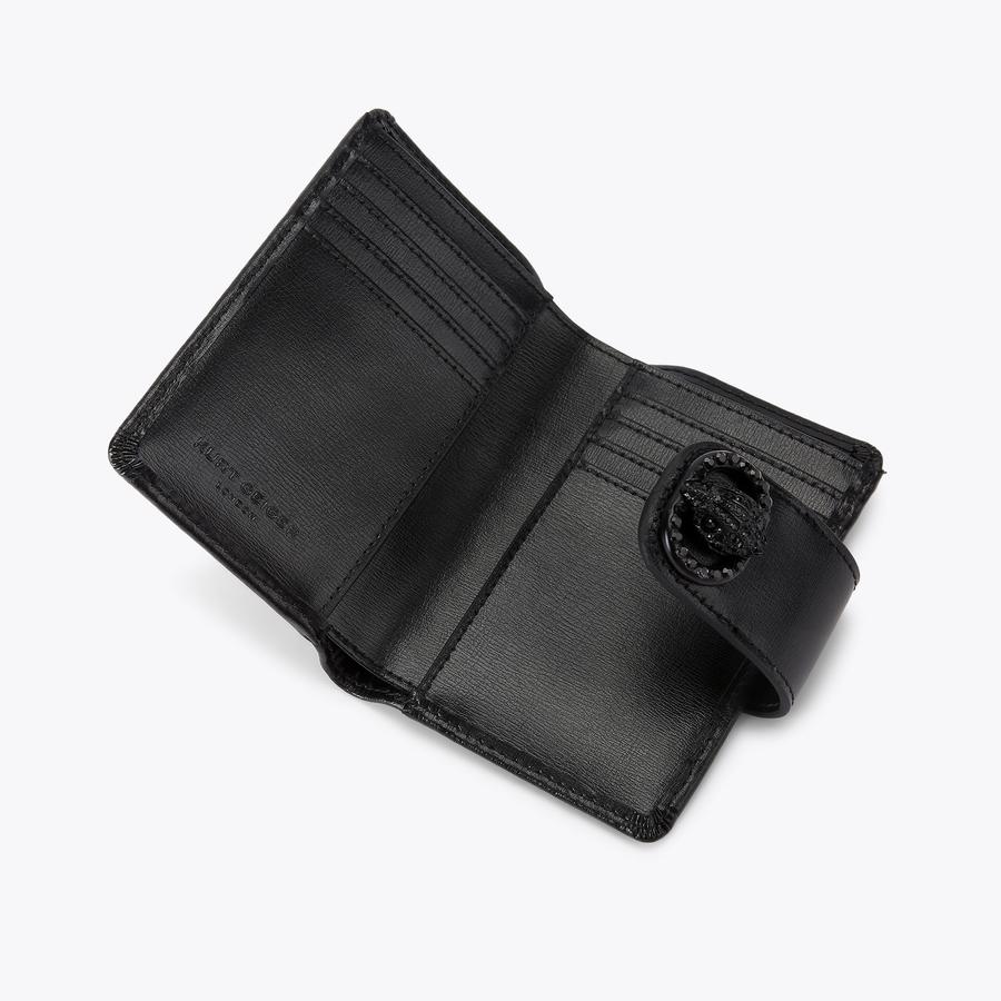 CHELSEA FOLD WALLET DR Black Flap Over Wallet by KURT GEIGER