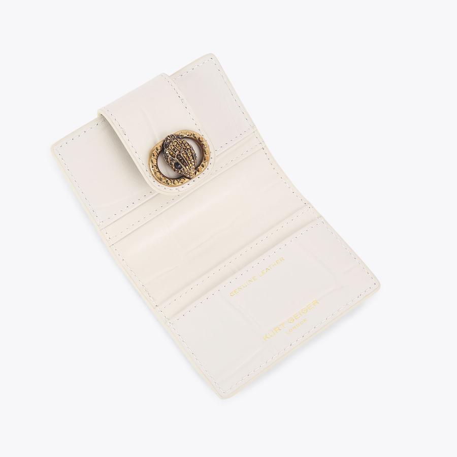 CHELSEA MULTI CARD Bone Croc Wallet by KURT GEIGER LONDON