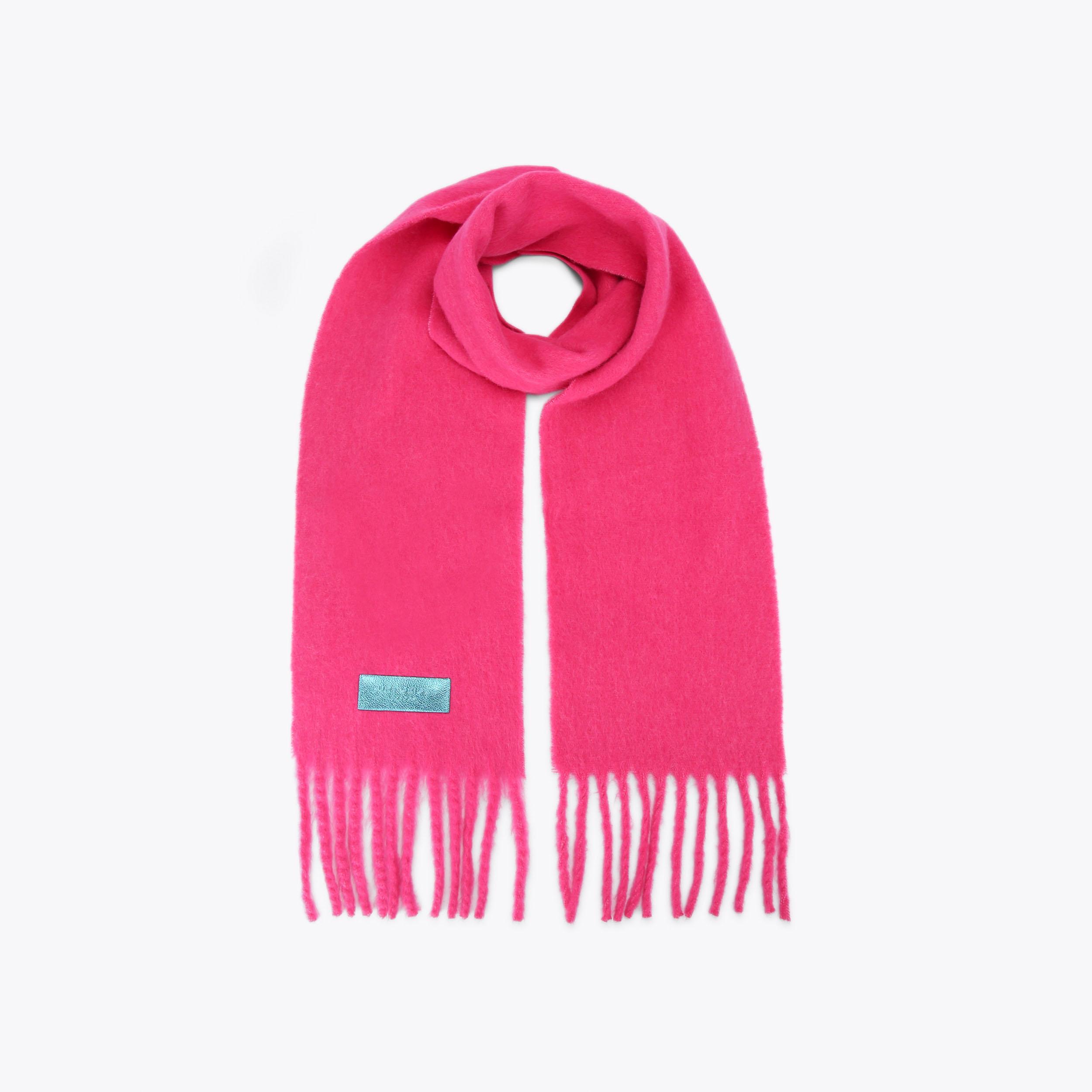 SM YARNDYE SCARF Fuchsia Yarndye Tassel Scarf by KURT GEIGER LONDON