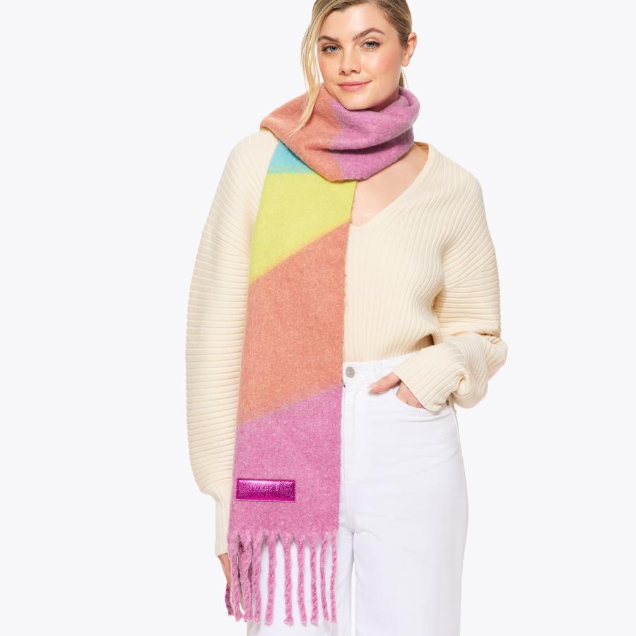 SM YARNDYE SCARF Striped Knitted Scarf by KURT GEIGER LONDON