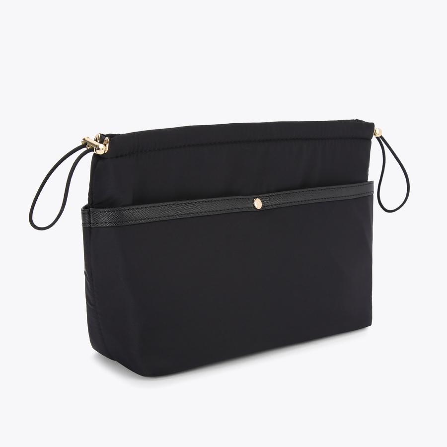 SM RECYCLED BAG ORGANISER Black Nylon Interior Pouch by KURT