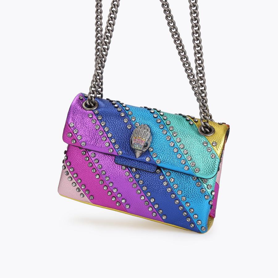 Orders Mini Kensington Metallic Rainbow Striped Crossbody Bag