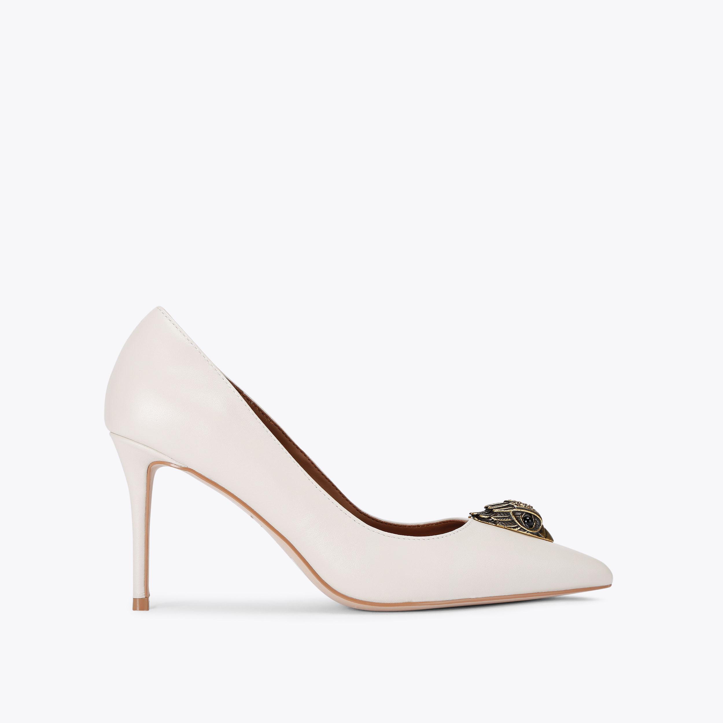 BELGRAVIA EAGLE COURT Bone Leather Court Heel by KURT GEIGER