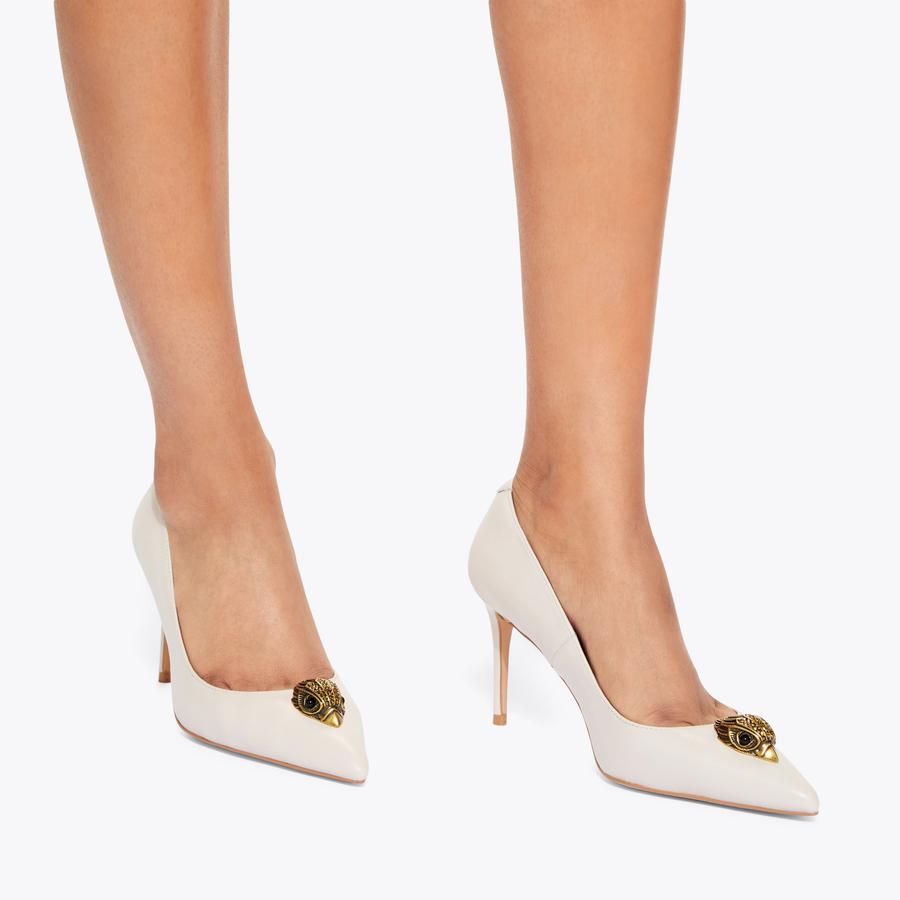 BELGRAVIA EAGLE COURT Bone Leather Court Heel by KURT GEIGER