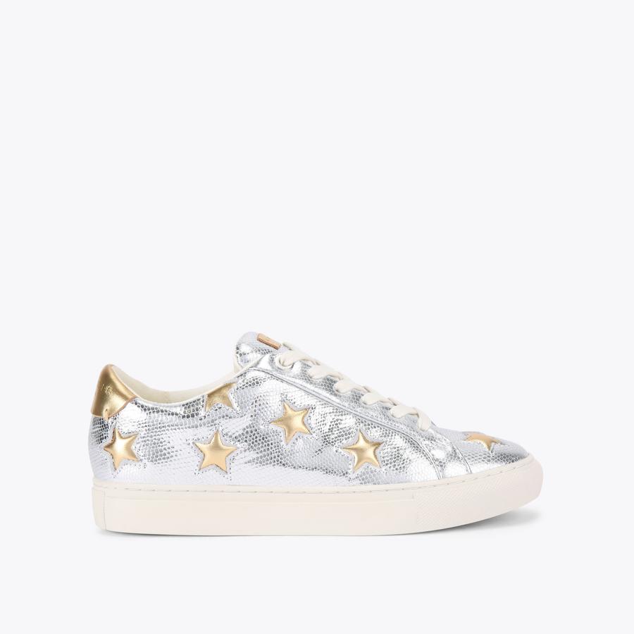LANE STAR Silver Star Sneaker by KURT GEIGER LONDON