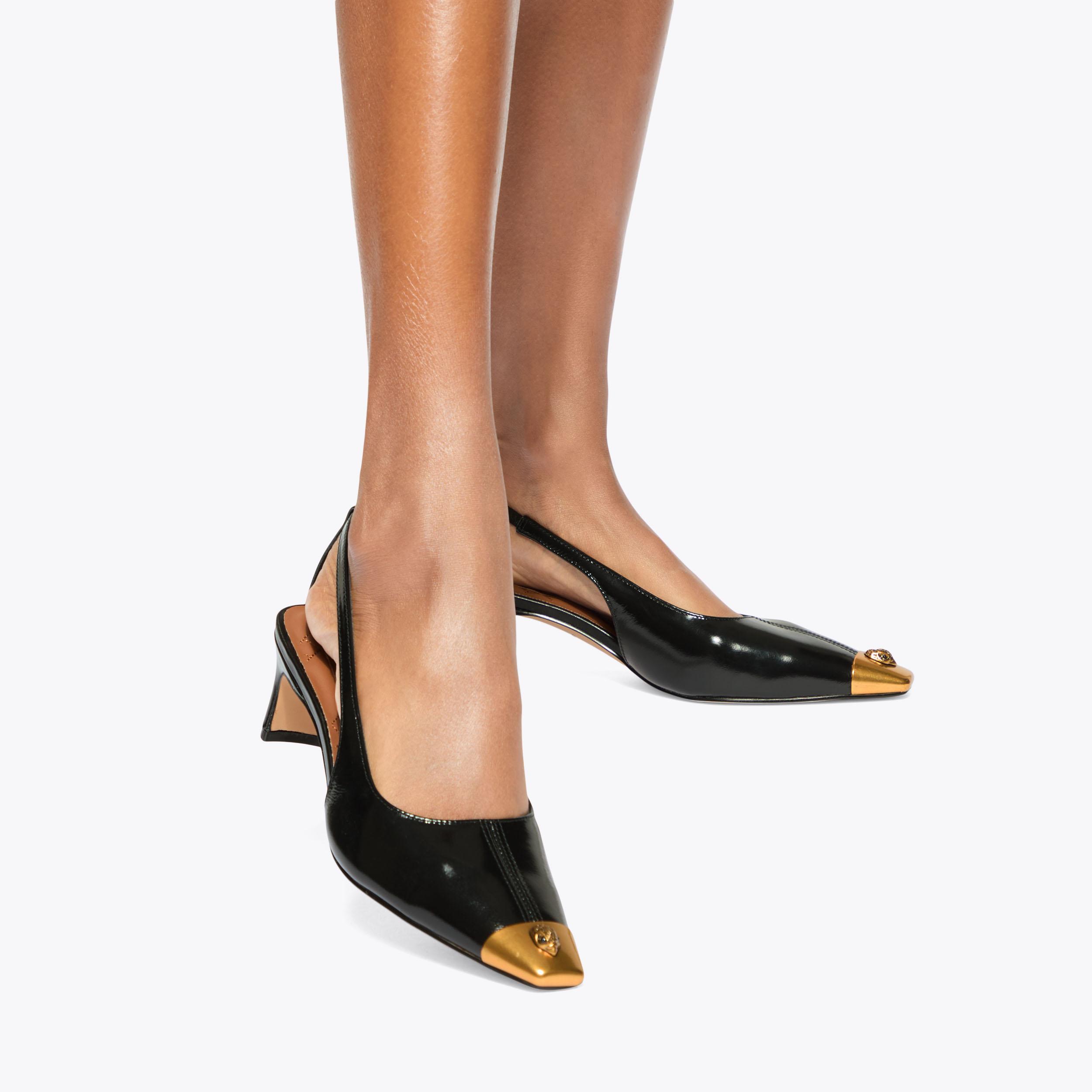 シューズ・サンダルその他 Castaner Low-heeled black Pati with studs Amazon.com | Castamere High Heels Womens Pointed Toe Slip-on