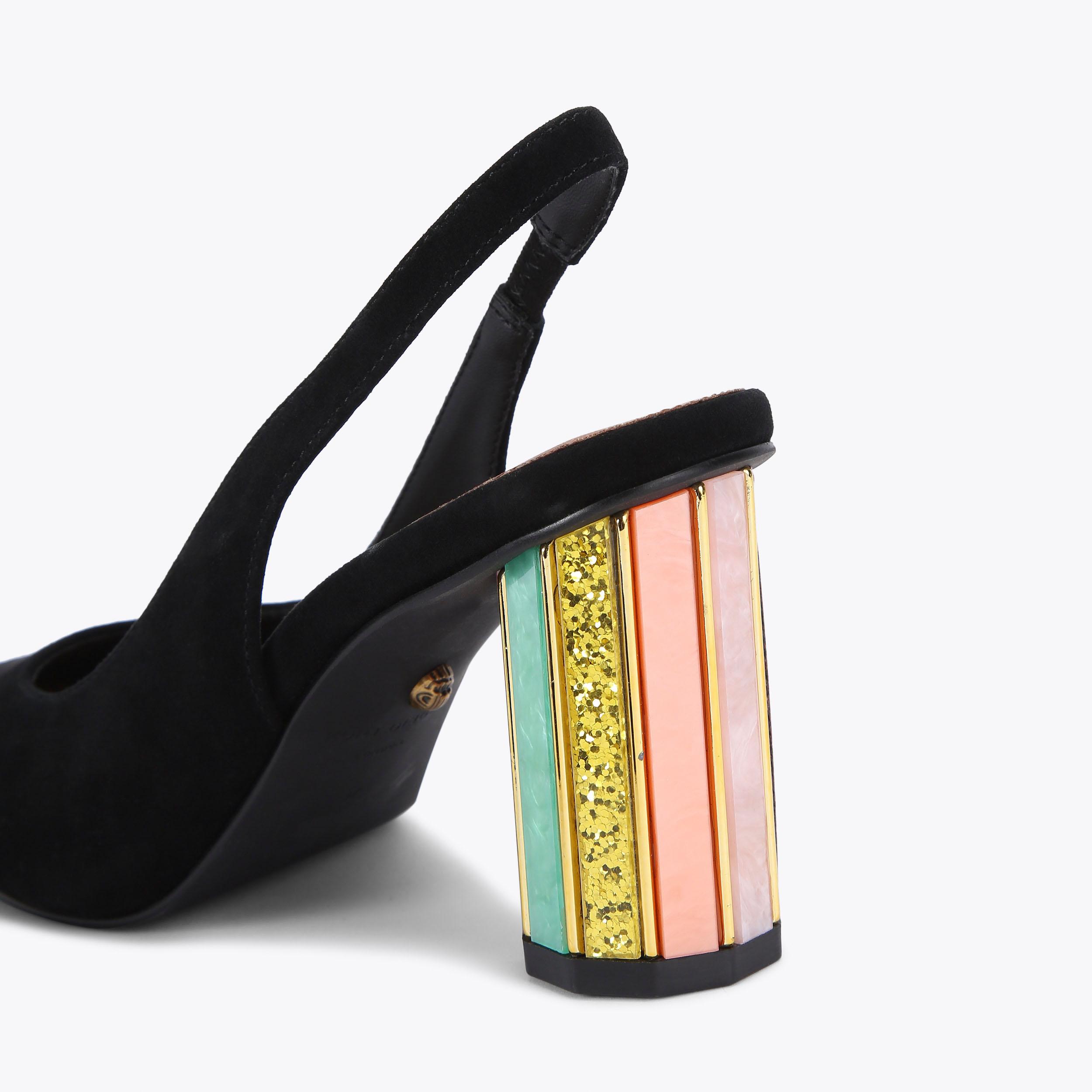 perspex slingback heels