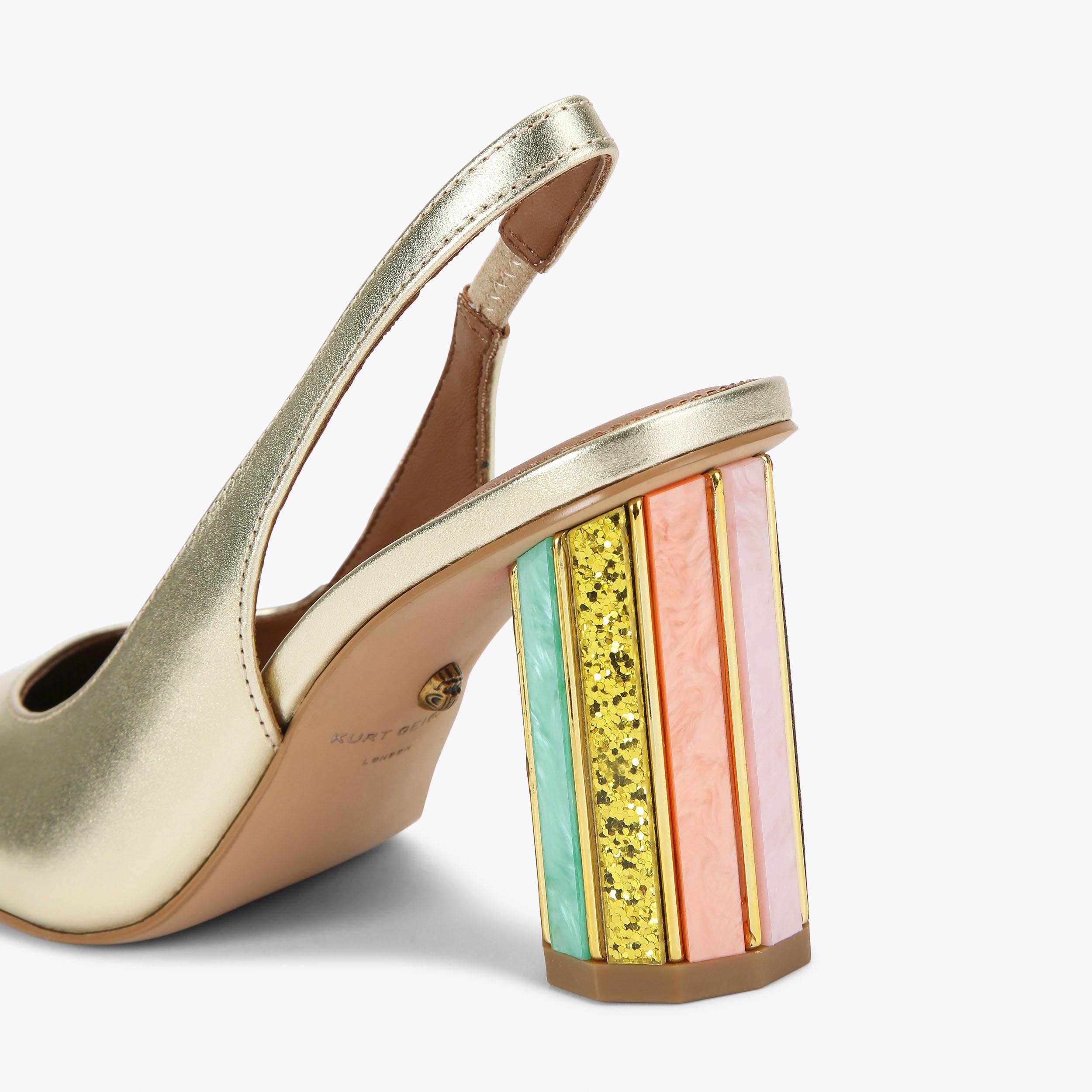 perspex slingback heels