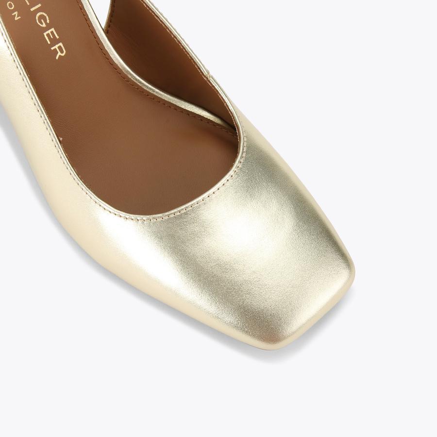 Perspex gold heels hotsell