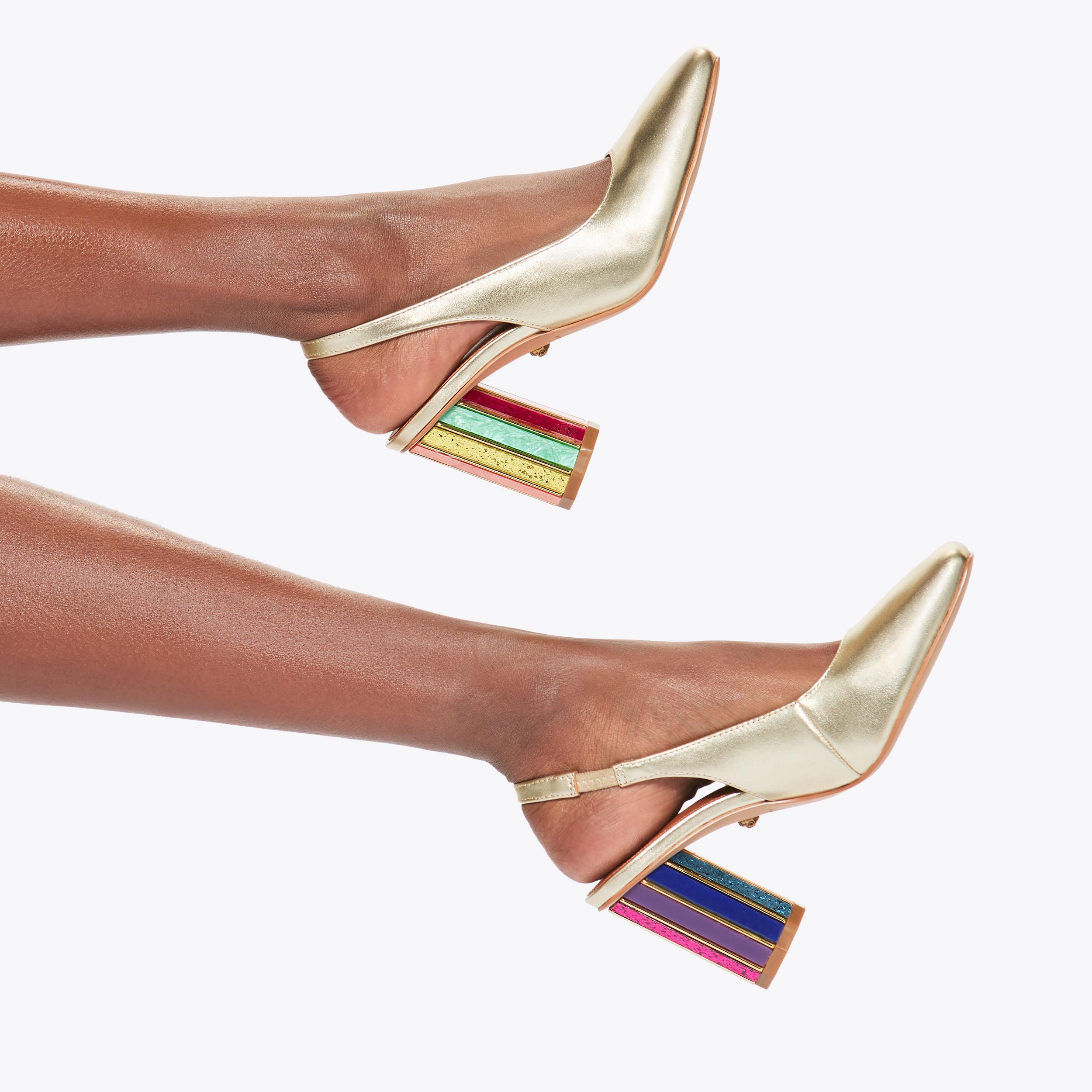 perspex slingback heels