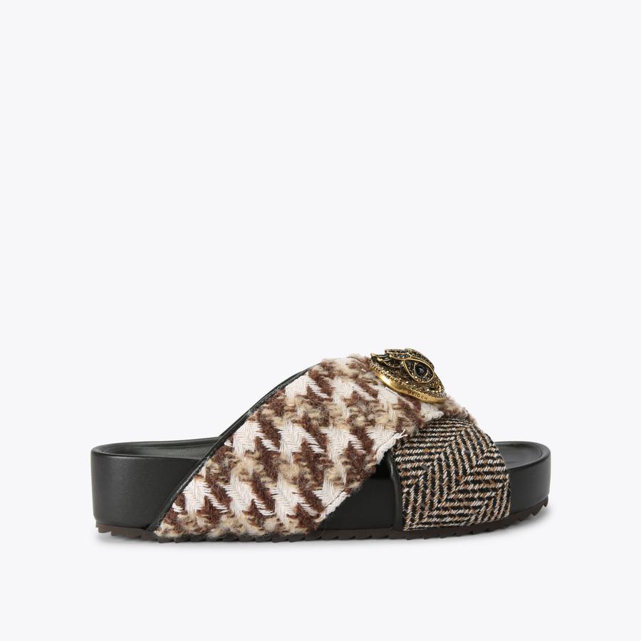 CHELSEA CROSS STRAP DR Fabric Strap Chunky Sandal by KURT