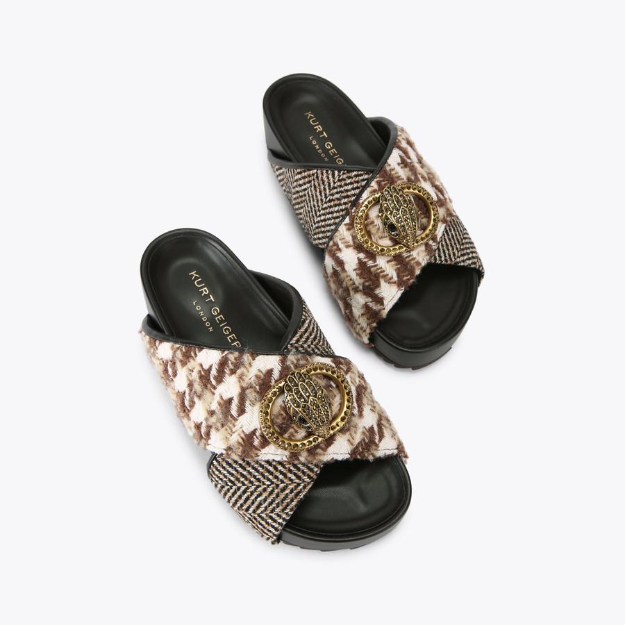 CHELSEA CROSS STRAP DR Fabric Strap Chunky Sandal by KURT