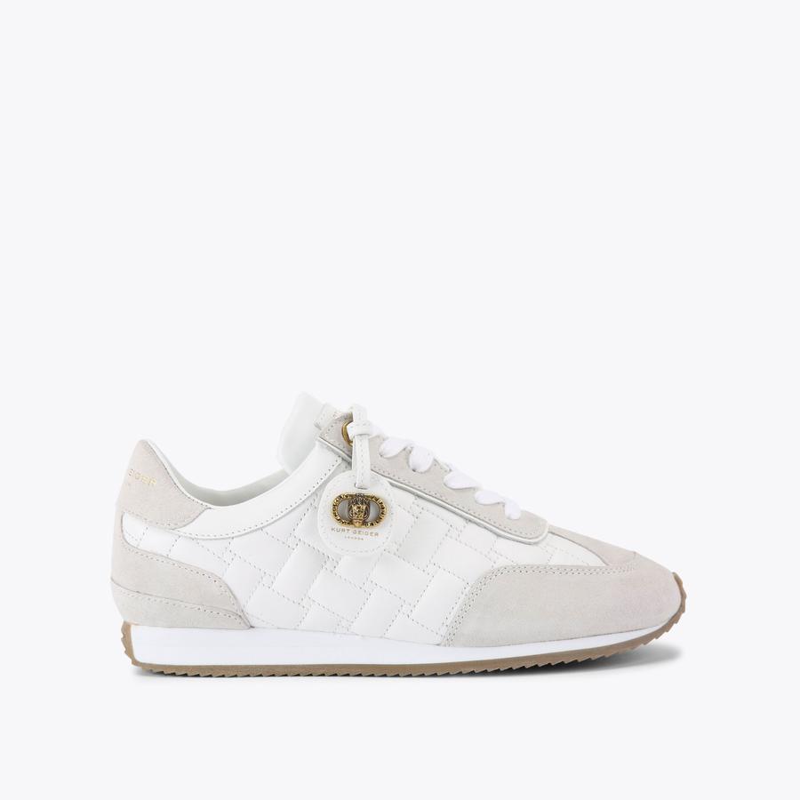 CHELSEA TAG RUNNER White Fabric Lace Up Sneaker by KURT