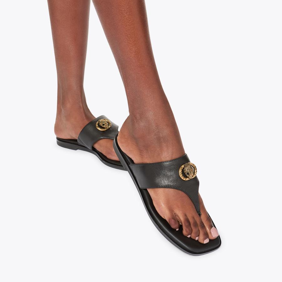 CHELSEA SQ T-BAR Black T-Bar Sandal by KURT GEIGER LONDON CHELSEA SQ T-BAR Black T-Bar Sandal by KURT GEIGER LONDON
