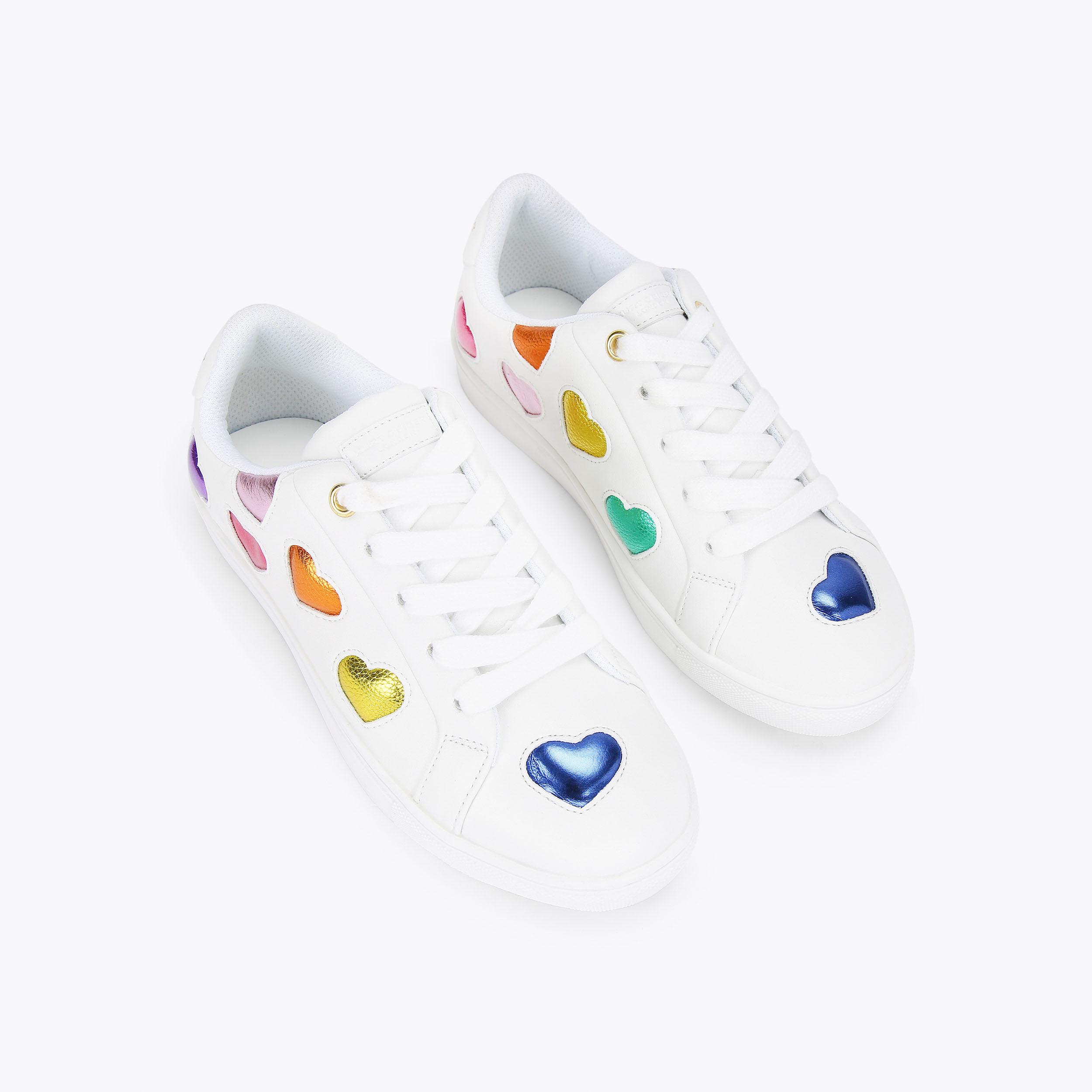 Love MINI LANE LOVE White Leather Sneakers by KURT GEIGER LONDON