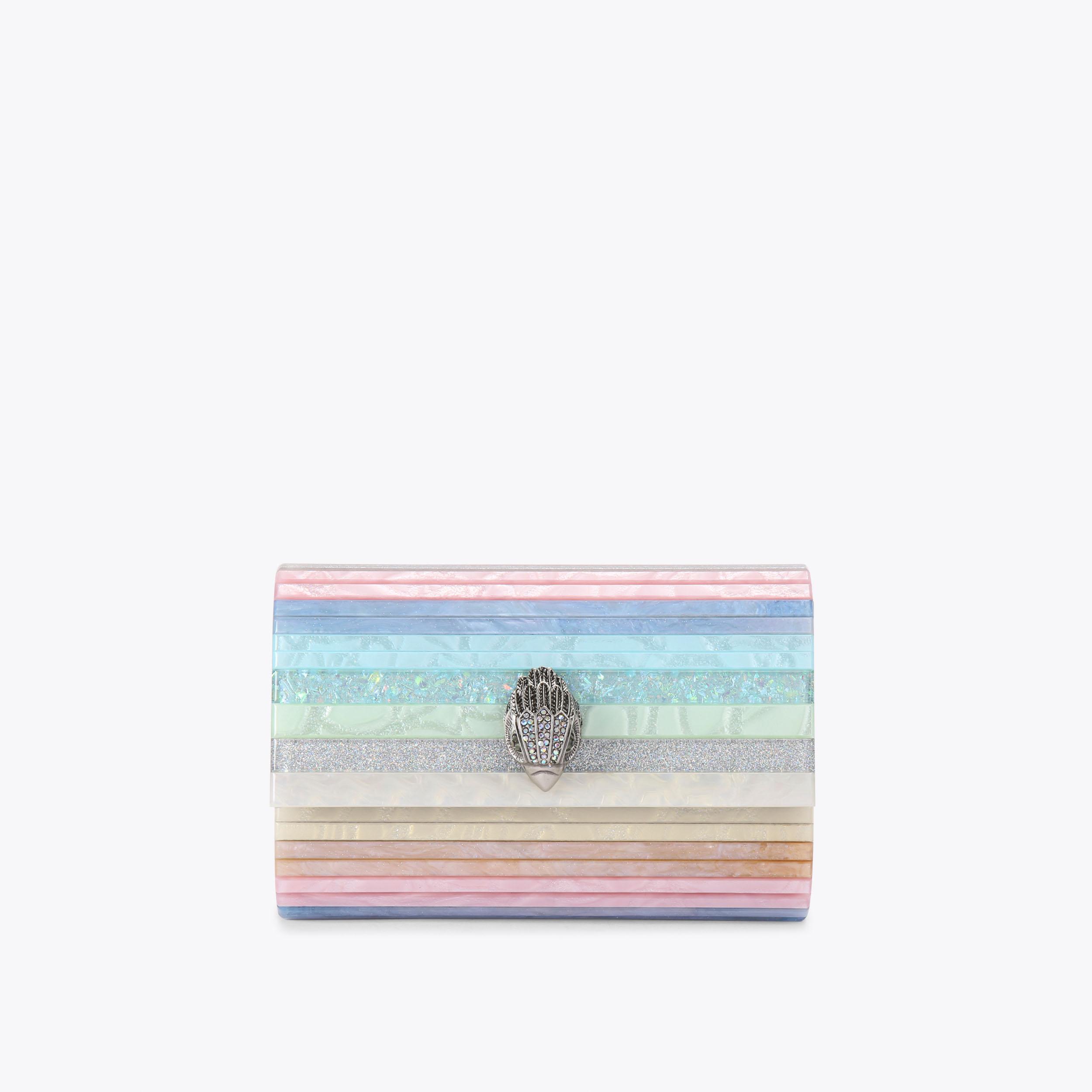 PARTY EAGLE CLUTCH Pastel Rainbow Clutch Bag by KURT GEIGER PARTY EAGLE CLUTCH Pastel Rainbow Clutch Bag by KURT GEIGER