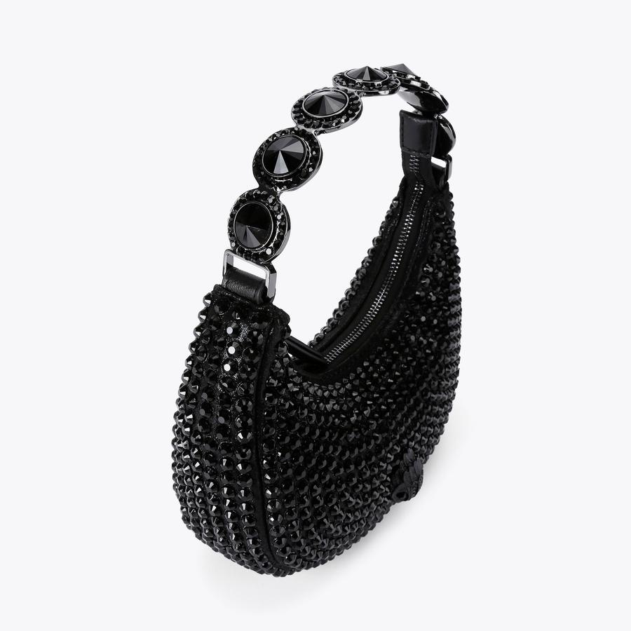 Black fabric shoulder bag sale