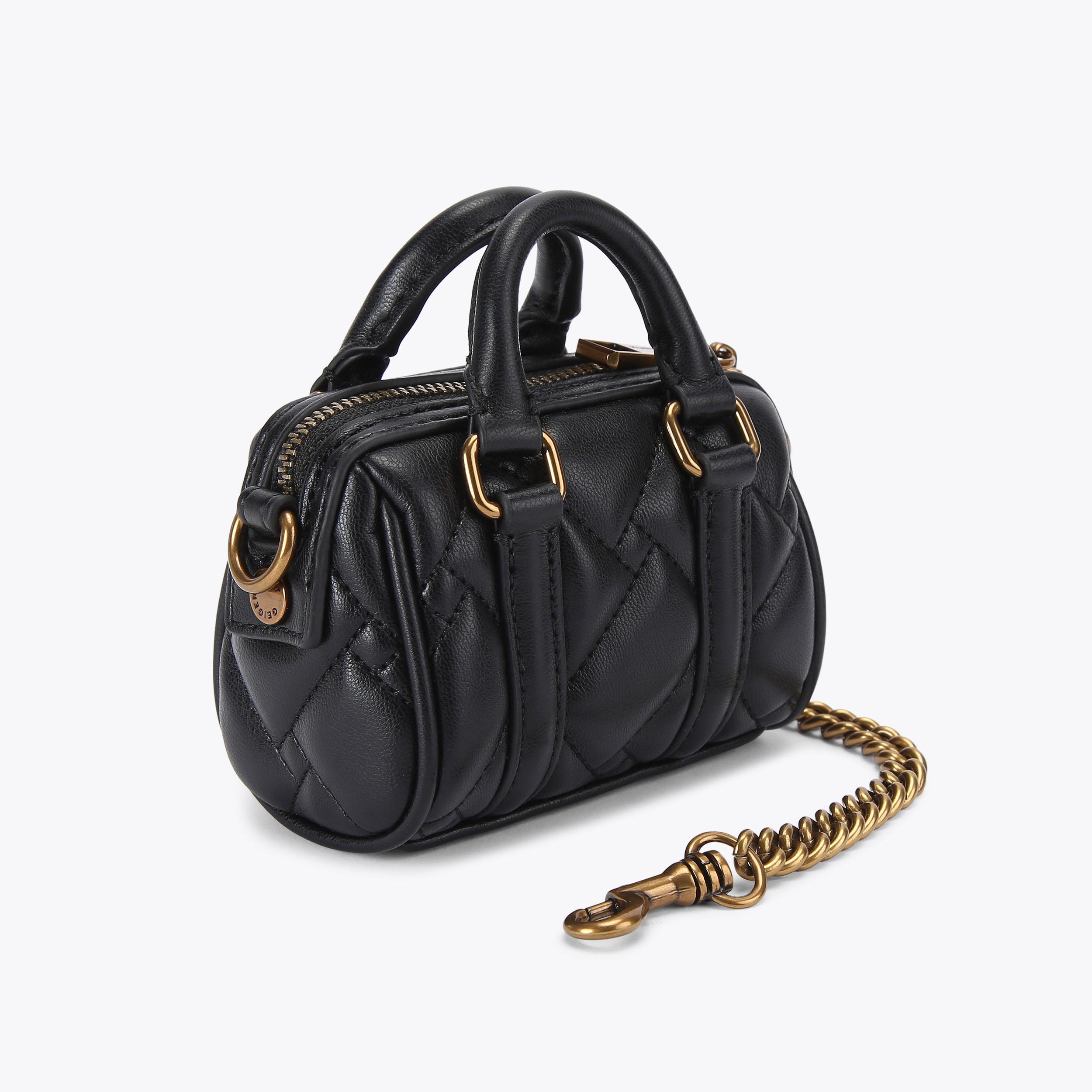 KENSINGTON BOSTON CHARM Black Micro Boston Purse by KURT