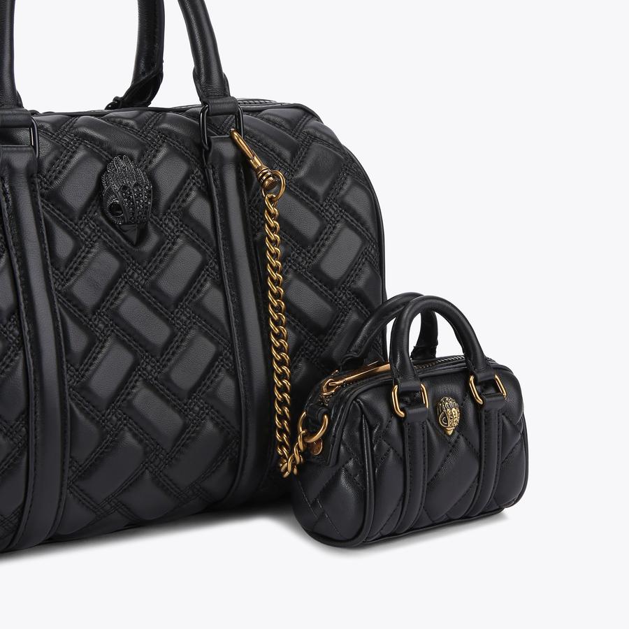 KENSINGTON BOSTON CHARM Black Micro Boston Purse by KURT
